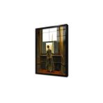 Tablosan Penceredeki Kadın Caspar David Friedrich Çerçeveli Cam Tablo 60X90 Cm Cb13351
