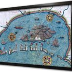 Tablosan Piri Reis Haritası Venedik 1525 Çerçeveli Mdf Tablo