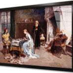 Tablosan Santranç Oynayan Prens Ve Prenses Çerçeveli Cam Tablo 60x90 cm