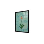 Tablosan Sarı Lale Ebru Çerçeveli Cam Tablo 20X30 Cm Cb10096