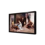 Tablosan Satranç Oynayan Prens Ve Prenses Çerçeveli Cam Tablo 20X30 Cm Cb02163