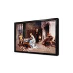 Tablosan Satranç Oynayan Prens Ve Prenses Çerçeveli Mdf Tablo 35 X 50 Cm Mb02163