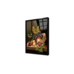 Tablosan Şeftali Ve Üzüm Sepeti Çerçeveli Cam Tablo 30X40 Cm Cb18049