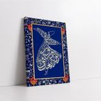 Tablosan Semazen Koyu Mavi Kanvas Tablo