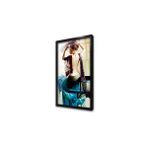 Tablosan Sırtı Dönük Kadın Çerçeveli Cam Tablo 20X40 Cm Cb19037
