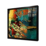 Tablosan Soyut Görsel Çerçeveli Cam Tablo 50X50 Cm Cb24038