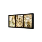 Tablosan Tarihi Yapılar Kolaj Çerçeveli Cam Tablo 30X60 Cm Ca18025