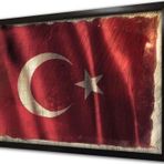 Tablosan Türk Bayrağı Çerçeveli Mdf Tablo