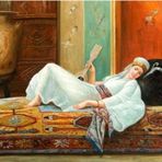 Tablosan Turkuaz Kıyafet Giymiş Kadın Kanvas Tablo 80x120 cm Kb21004 80x120 cm