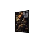 Tablosan Uyuyan Peder Ve Keman Çalan Meleği Çerçeveli Cam Tablo 30X40 Cm Cb02066