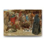Tabloshop Albert Janesch Busy Bazaar 140x100 cm Tablo