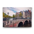 Tabloshop Amsterdam Köprü Kanal 125x80 cm Tablo