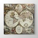 Tabloshop Antik 1690 Dünya Haritası 60x60 cm Tablo