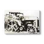 tabloshop Atatürk Traktör Kullanırken Kanvas Tablo 100 x 70