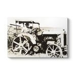 tabloshop Atatürk Traktör Kullanırken Kanvas Tablo 45 x 30