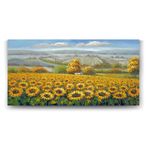 Tabloshop Ayçiçeği Tarlası 140x70 cm Tablo