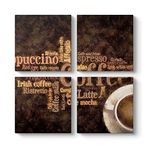 tabloshop Cafe Mocha Tablo 123 x 123-4 Parçalı