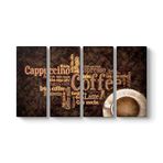 tabloshop Cafe Mocha Tablo 129 x 70-4 Parçalı