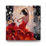 Tabloshop Çalgıcı ve Flamenko Dansçısı 70x70 cm Tablo