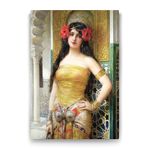 Tabloshop Çiçekli Cariye 100x140 cm Tablo