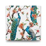 Tabloshop Çiçekli Dallarda Tavus Kuşları 60x60 cm Tablo