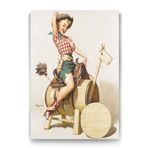 Tabloshop Cowgirl Pinup 60x90 cm Tablo