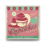 Tabloshop Cup Cakes 70x70 cm Tablo