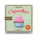 Tabloshop Cup Cakes Afiş 90x90 cm Tablo