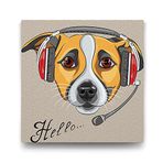 Tabloshop Dj Dog Hello 100x100 cm Tablo