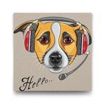 Tabloshop Dj Dog Hello 40x40 cm Tablo