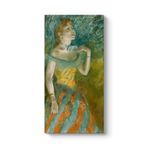 tabloshop Edgar Degas - Yeşil Şarkıcı Kanvas Tablo 40 x 80