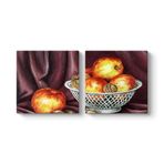 tabloshop Elma Yağlıboya Tablo 103 x 50-2 Parçalı