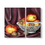 tabloshop Elma Yağlıboya Tablo 88 x 73-3 Parçalı