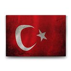 Tabloshop Eskitme Türk Bayrağı 90x60 cm Tablo