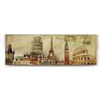 Tabloshop Eyfel Pisa Roma 90x30 cm Tablo