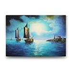 Tabloshop Gece Deniz Manzarası 125x80 cm Tablo