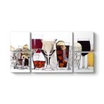 tabloshop İçecekler Panorama Tablo 206 x 103-5 Parçalı
