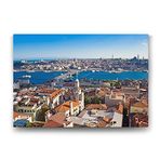 Tabloshop İstanbul Galata Köprü Manzara 75x50 cm Tablo