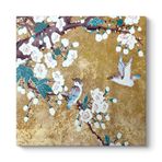 tabloshop Japon Ağacı ve Kuşlar Tablo 50 x 50