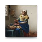 Tabloshop Johan Vermeer Sütçü Kız 90x90 cm Tablo