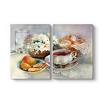 tabloshop Kahvaltı Reprodüksiyon Tablo 103 x 70-2 Parçalı