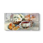 tabloshop Kahvaltı Reprodüksiyon Tablo 206 x 103-5 Parçalı
