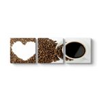 tabloshop Kahve Sevgisi Panorama Tablo 186 x 60-3 Parçalı