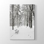 Tabloshop Kar Yağışı Manzara 60x90 cm Tablo