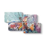 tabloshop Kelebek Soyut Tablo 143 x 83-4 Parçalı