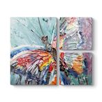 tabloshop Kelebek Soyut Tablo 88 x 73-3 Parçalı