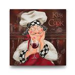 Tabloshop Kiss The Cook Aşçı 40x40 cm Tablo
