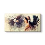 tabloshop Kızılderili ve Kartal Tablo 60 x 30