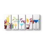 tabloshop Kokteyl Panorama Tablo 162 x 70-5 Parçalı