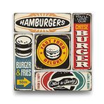 Tabloshop Kolaj Hamburger 100x100 cm Tablo